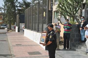 Homenaje a Jesús García Aller, comisario-jefe de la Policía Nacional de Telde (Foto Francisco Javier Santana)